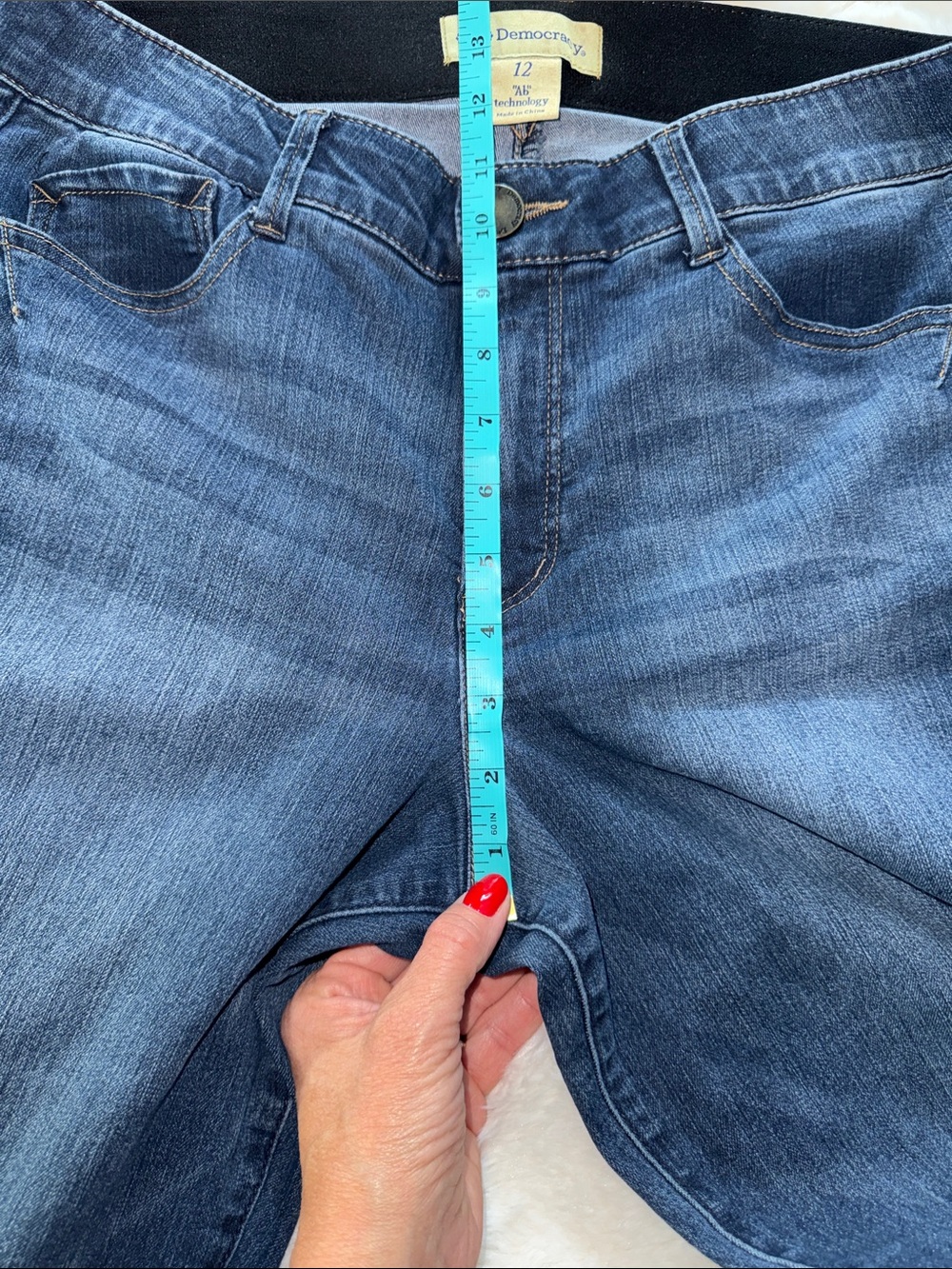 Democracy AB Technology Straight Leg Jeans in Dark Blue Size 12 - Picture 5 of 9